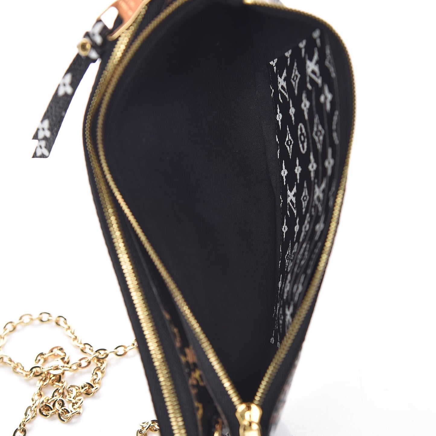 Monogram Giant Jungle Pochette Double Zip Black