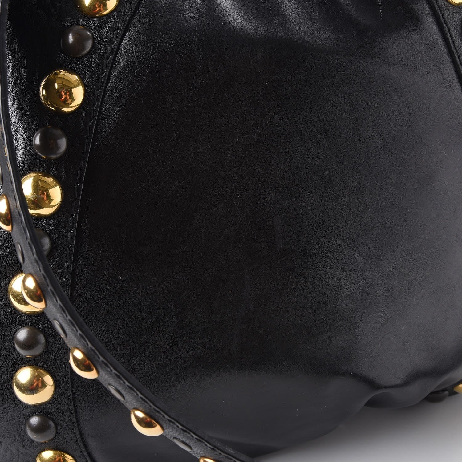 Gucci Calfskin Suede Fringe Babouska Hobo Black 10 of 11