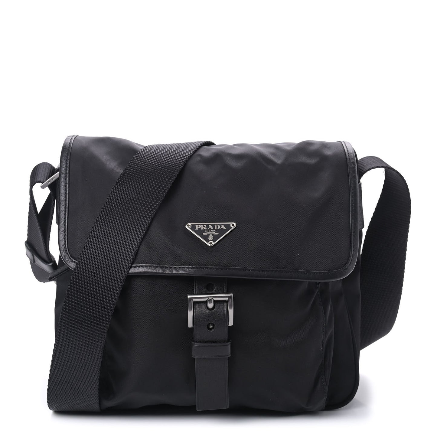Nylon Vela Sport Messenger Bag Black