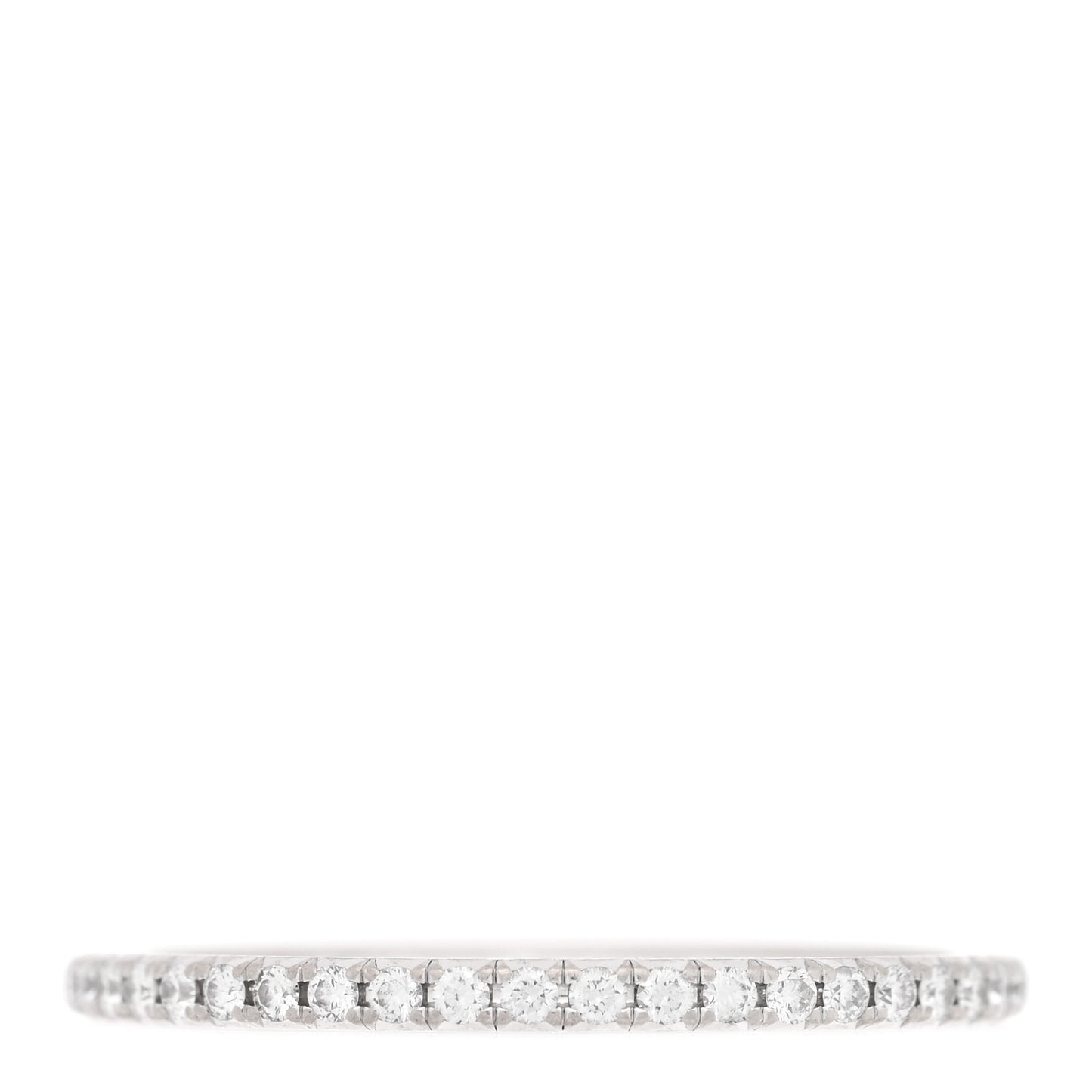 18K White Gold Diamond Metro Band Ring 56 7.5