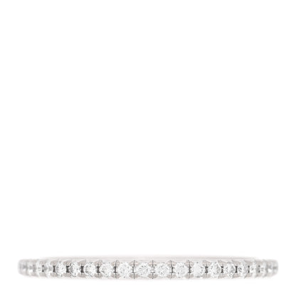 Tiffany 18K White Gold Diamond Metro Band Ring 56 7.5 1 of 4