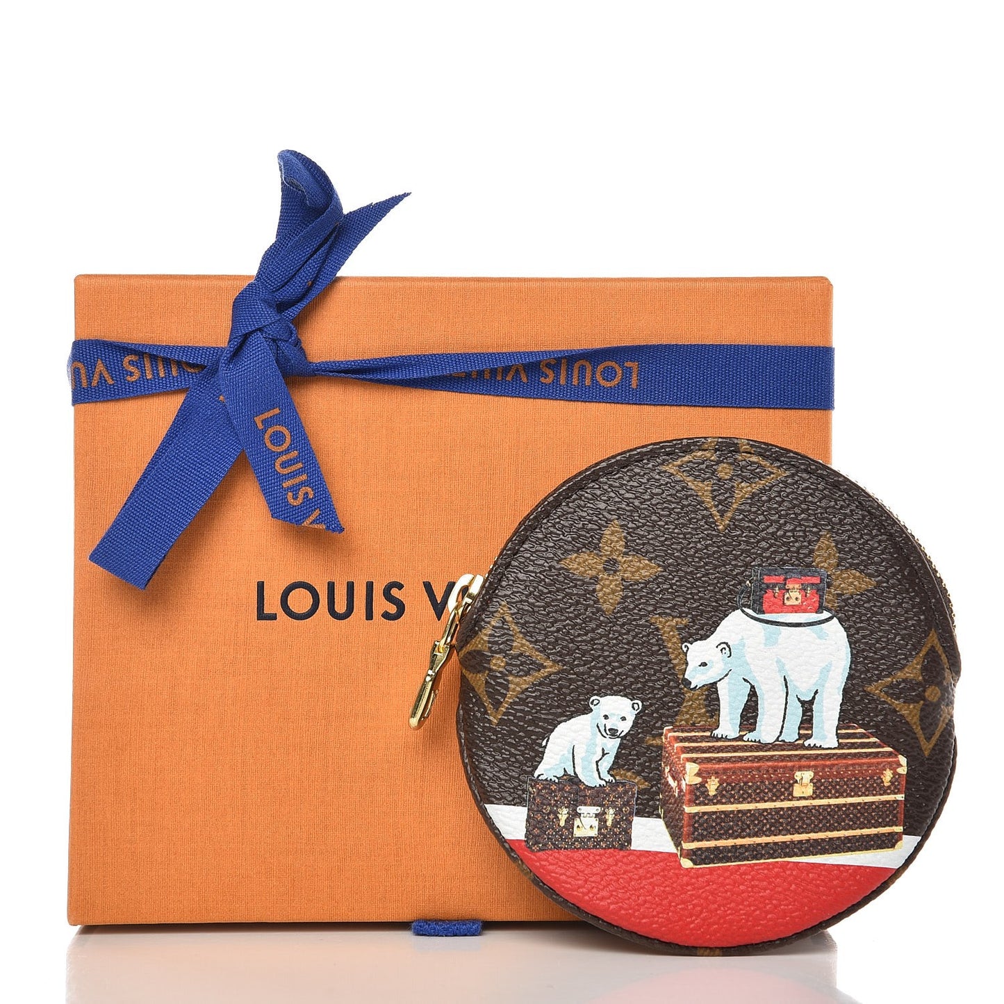 Monogram 2017 Christmas Animation Round Coin Purse