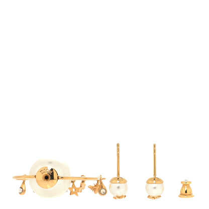 Christian Dior Pearl Mise En Dior Tribal Hoop Earrings 3 of 4