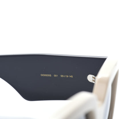 Gucci Square Frame Sunglasses GG0630S Black Ivory 5 of 6
