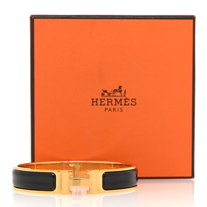 Hermes Enamel Narrow Clic Clac H Bracelet GM Black 5 of 5