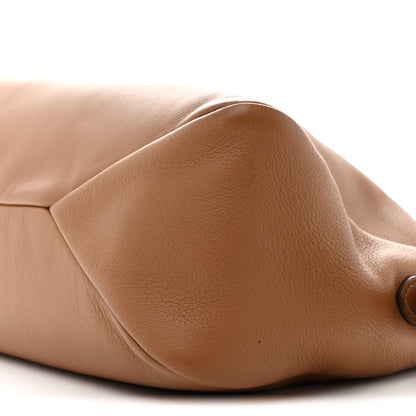 Prada Soft Calfskin Large Aimee Shoulder Bag Caramel 10 of 12