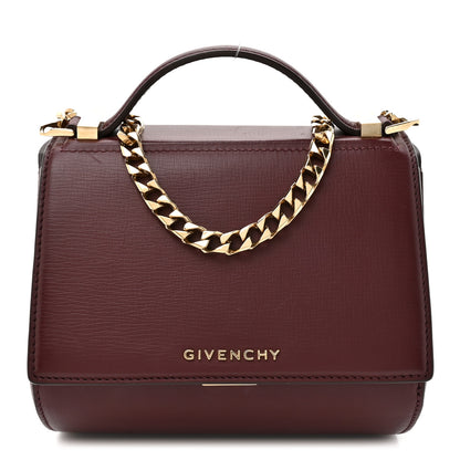 Givenchy Textured Calfskin Mini Pandora Box Chain Crossbody Bag Oxblood 1 of 9