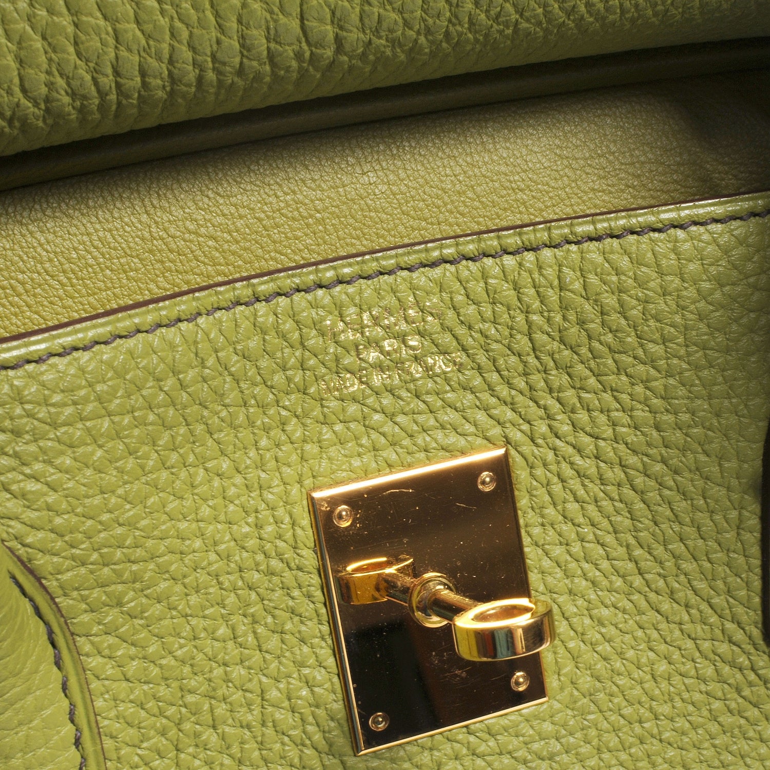 Hermes Taurillon Clemence Birkin 40 Vert Anis 8 of 10