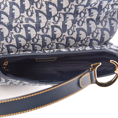 Christian Dior Monogram Saddle Bag Blue 5 of 9