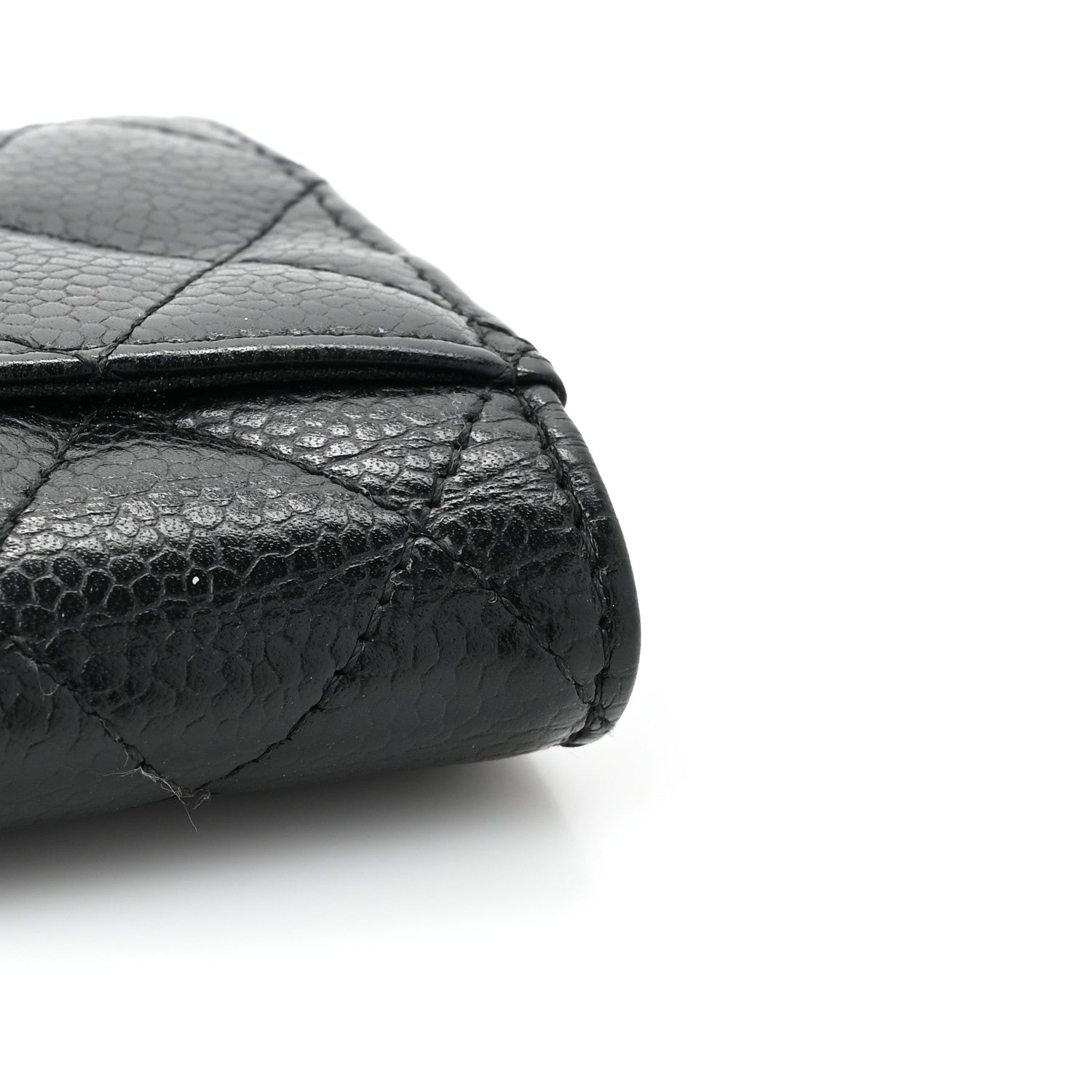 Chanel Caviar Quilted Flap Card Holder Wallet Black 12 of 13