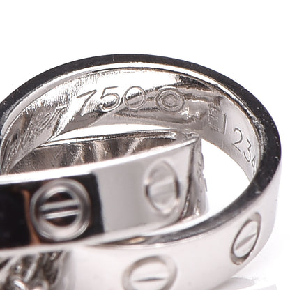 Tiffany CARTIER 18K White Gold Interlocking LOVE Bracelet 6 of 8