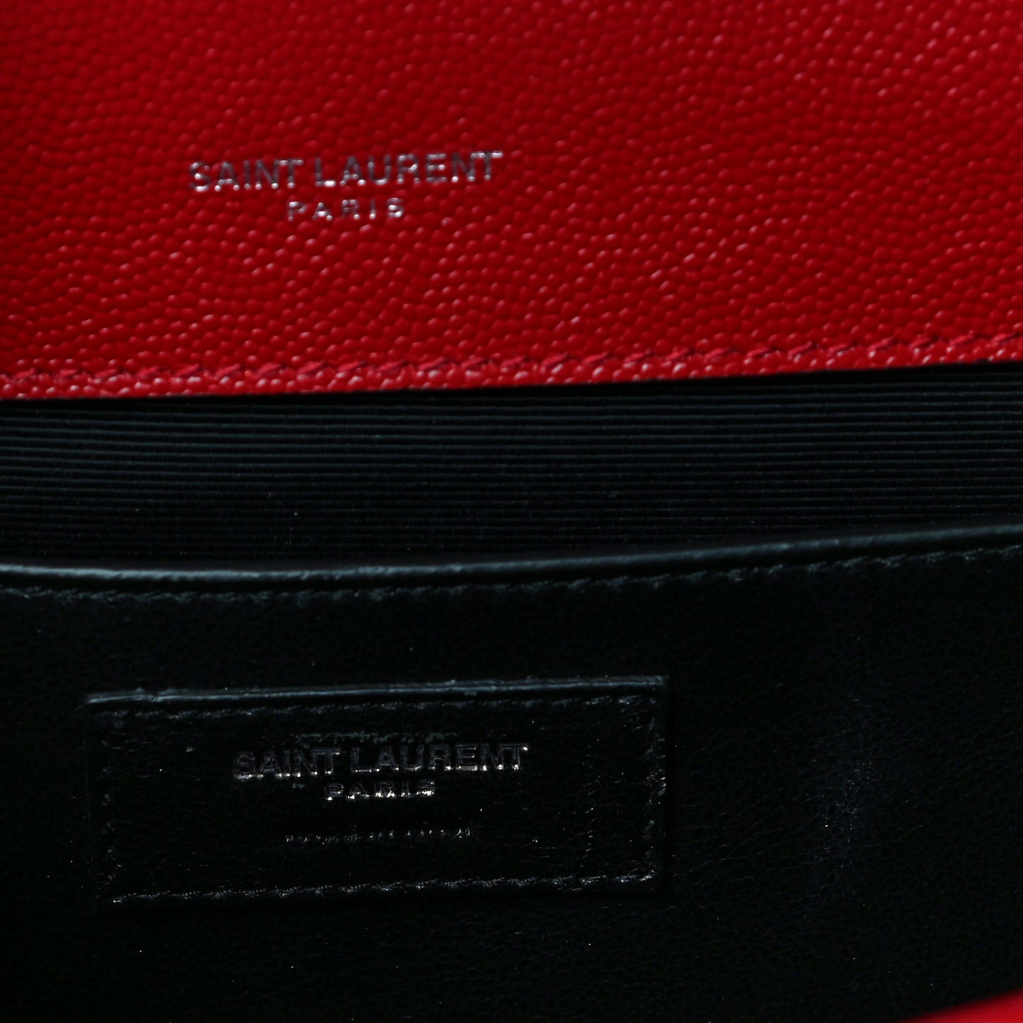 Grain De Poudre Textured Mixed Matelasse Triquilt Medium Monogram Satchel New Red