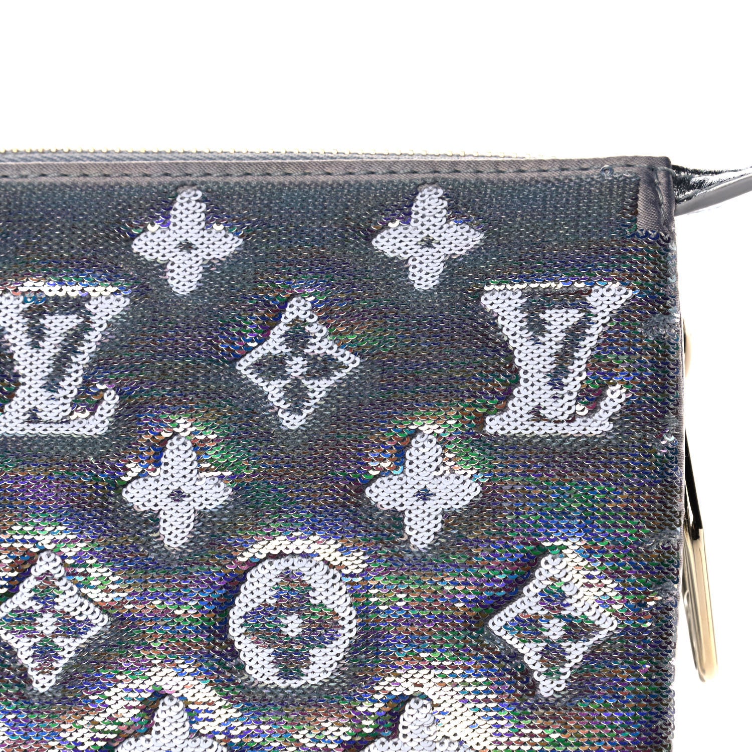 Louis Vuitton Satin Sequin Embroidered Monogram Coussin BB Silver 7 of 11