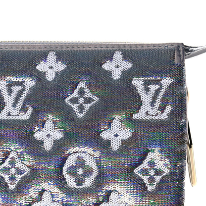 Louis Vuitton Satin Sequin Embroidered Monogram Coussin BB Silver 7 of 11