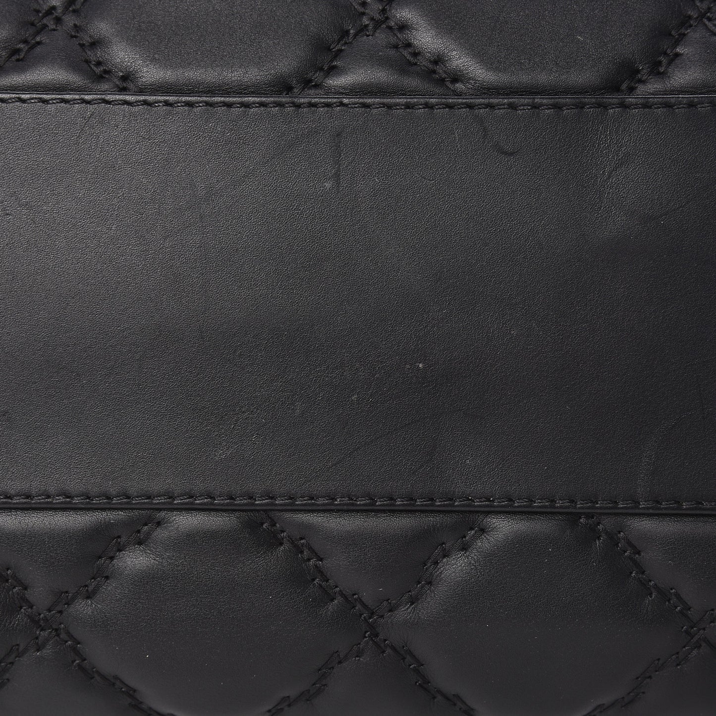 Calfskin Double Stitch Large Hamptons Flap Bag Black