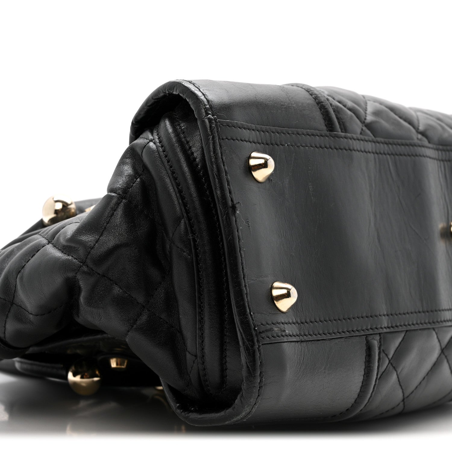 Burberry Calfskin Quilted Large Manor Tote Black 9 of 14