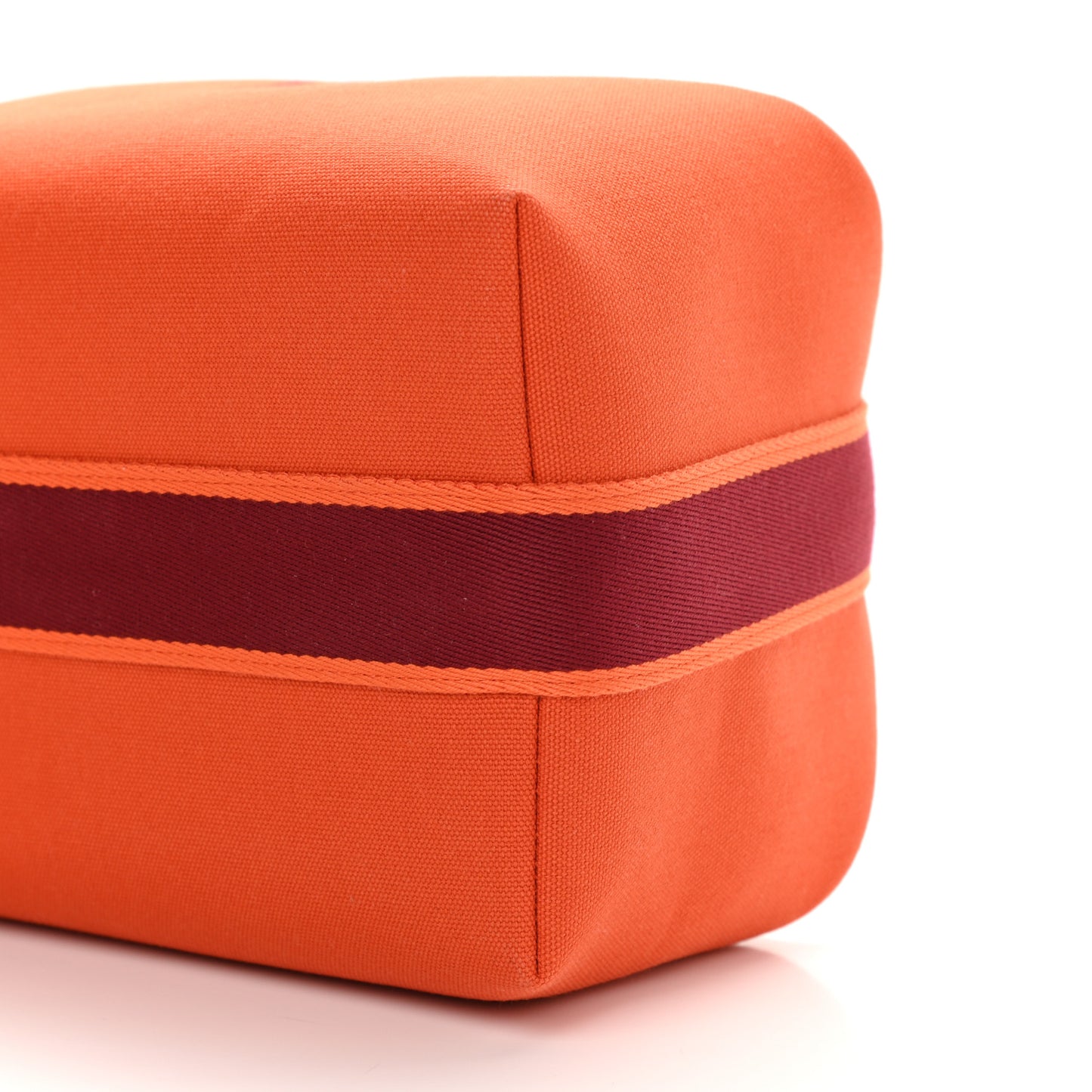 Canvas Large Bride-A-Brac Pouch Orange Feu Burgundy