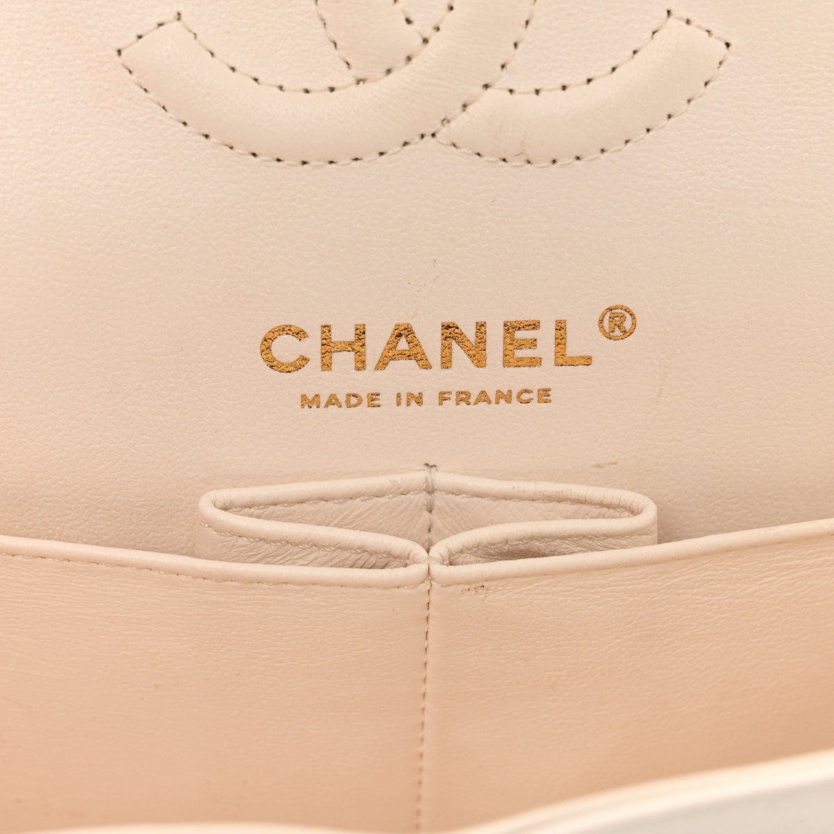 Caviar Quilted Small Double Flap White