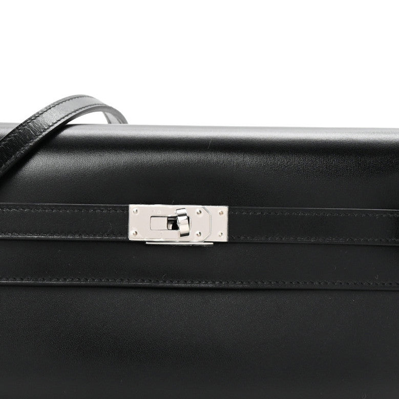 Hermes Box Kelly Wallet To Go Black 7 of 9