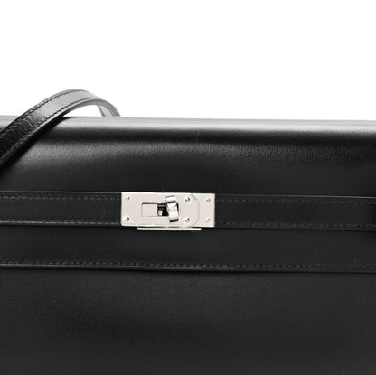 Hermes Box Kelly Wallet To Go Black 7 of 9