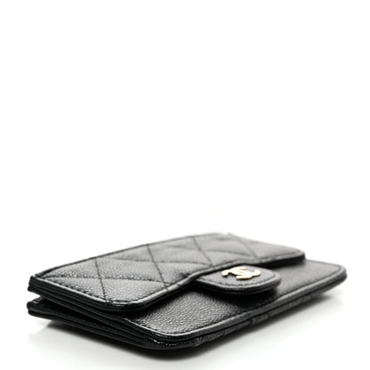 Chanel Caviar Quilted Flap Zip Card Holder Black 4 of 8