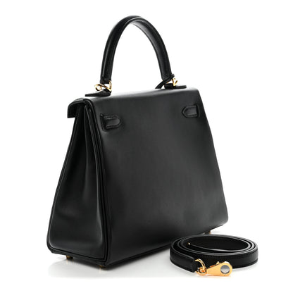 Hermes Cheri Calfskin Kelly Retourne 25 Black 3 of 12