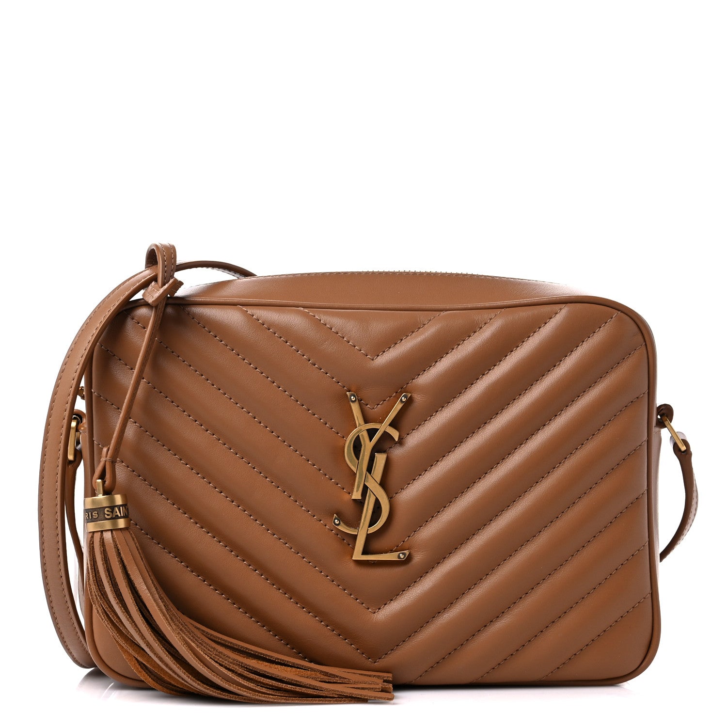 Saint Laurent Calfskin Matelasse Monogram Lou Camera Bag Cinnamon 1 of 10