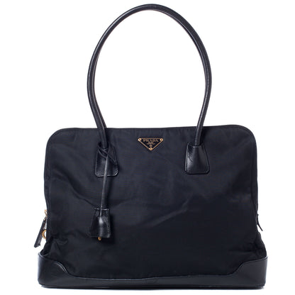 Prada Tessuto Nylon Leather Large Tote Black 1 of 10