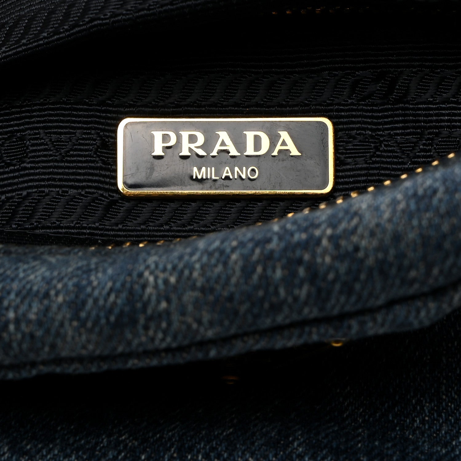 Prada Denim Cosmetic Pouch Bleu 6 of 7