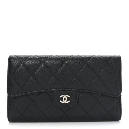 Chanel Caviar Quilted Large Flap Wallet Black 1 of 8