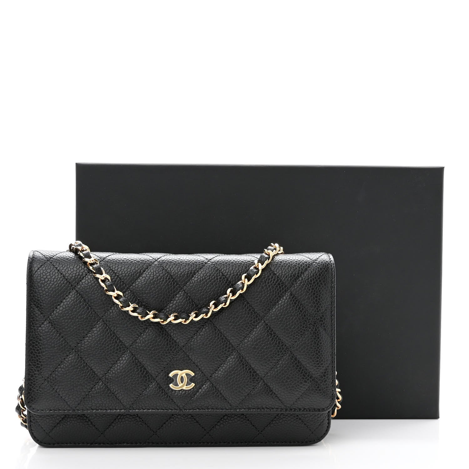 Chanel Caviar Quilted Wallet On Chain WOC Black 12 of 12