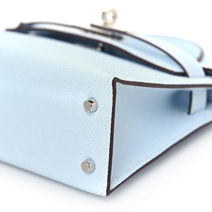 Hermes Epsom Mini Kelly Sellier 20 Bleu Brume 9 of 10