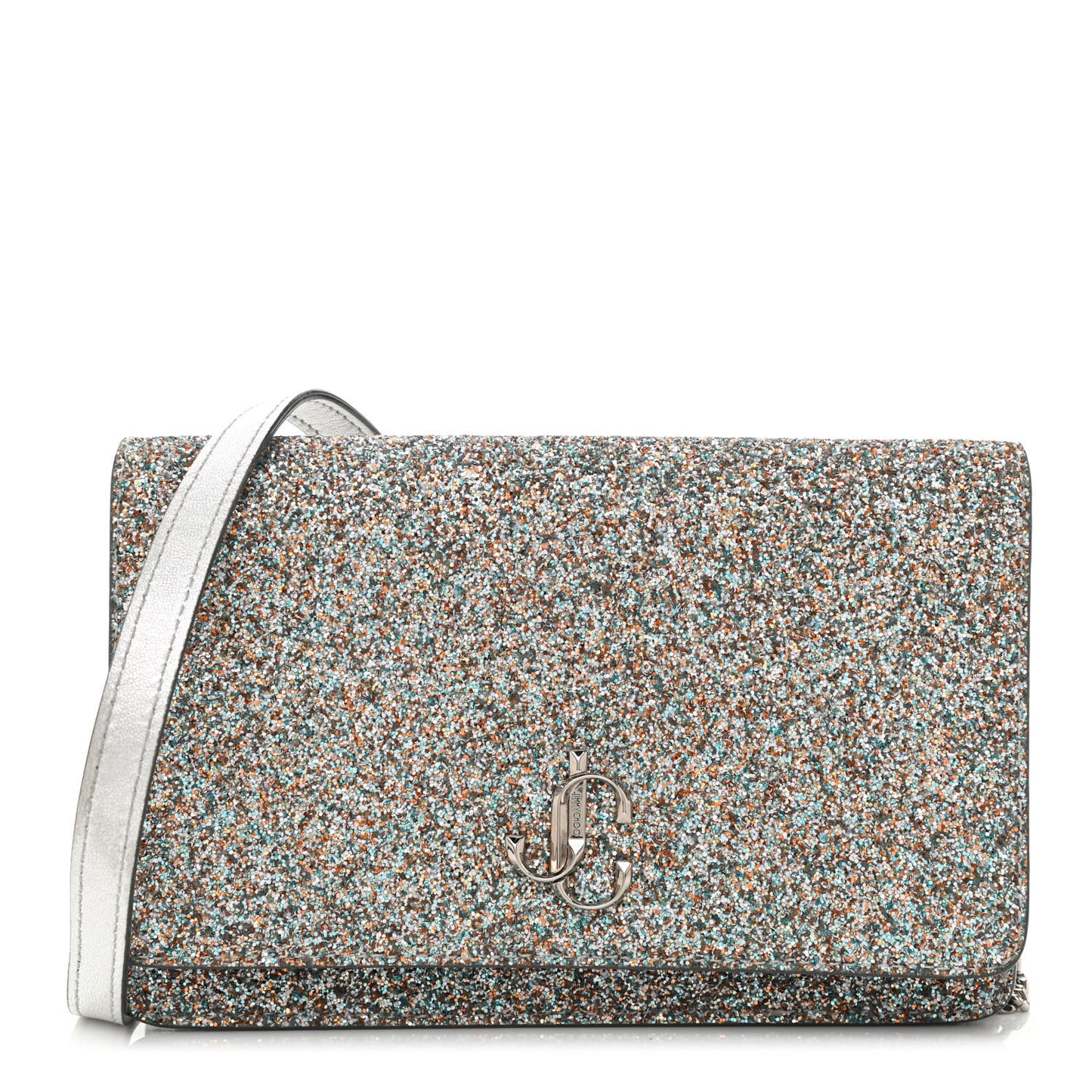 Glitter Palace Wallet On Chain Silver Multicolor