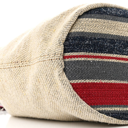 Chanel Striped Canvas Deauville Drawstring Bag Beige 9 of 11