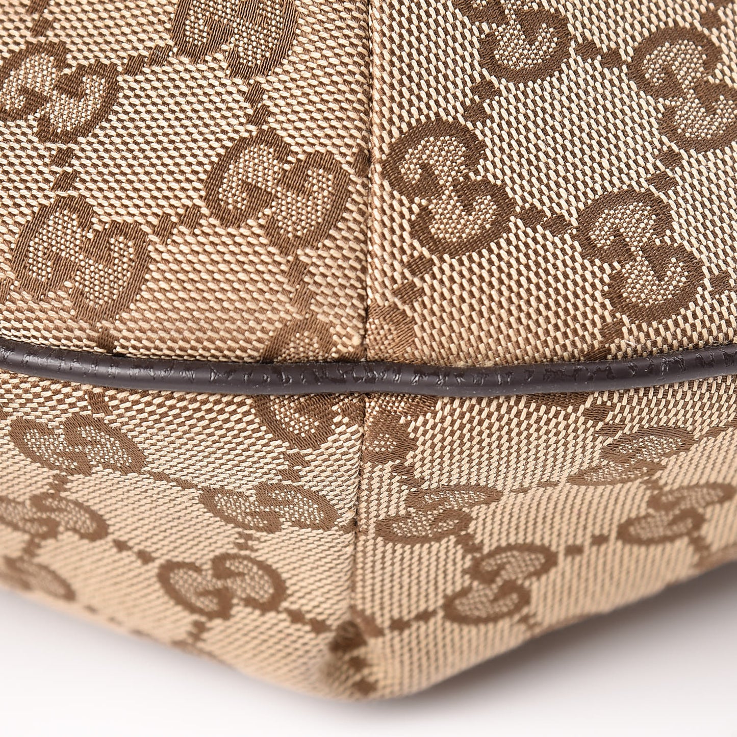 Monogram Web Medium Half Moon Hobo Dark Brown
