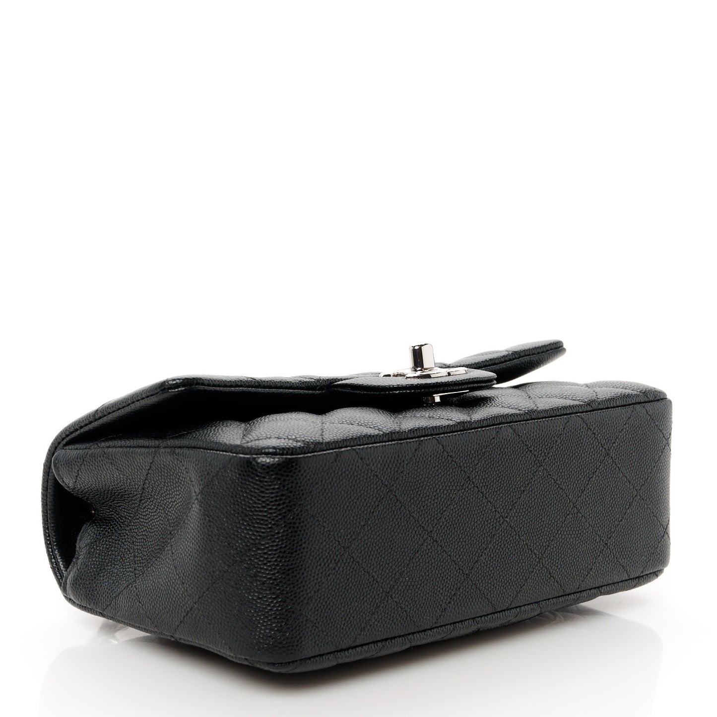Caviar Quilted Mini Rectangular Flap Black