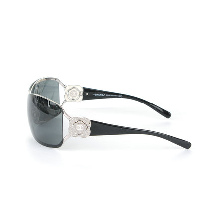 Chanel Swarovski Crystal Camellia CC Sunglasses 4164-B Black 2 of 6