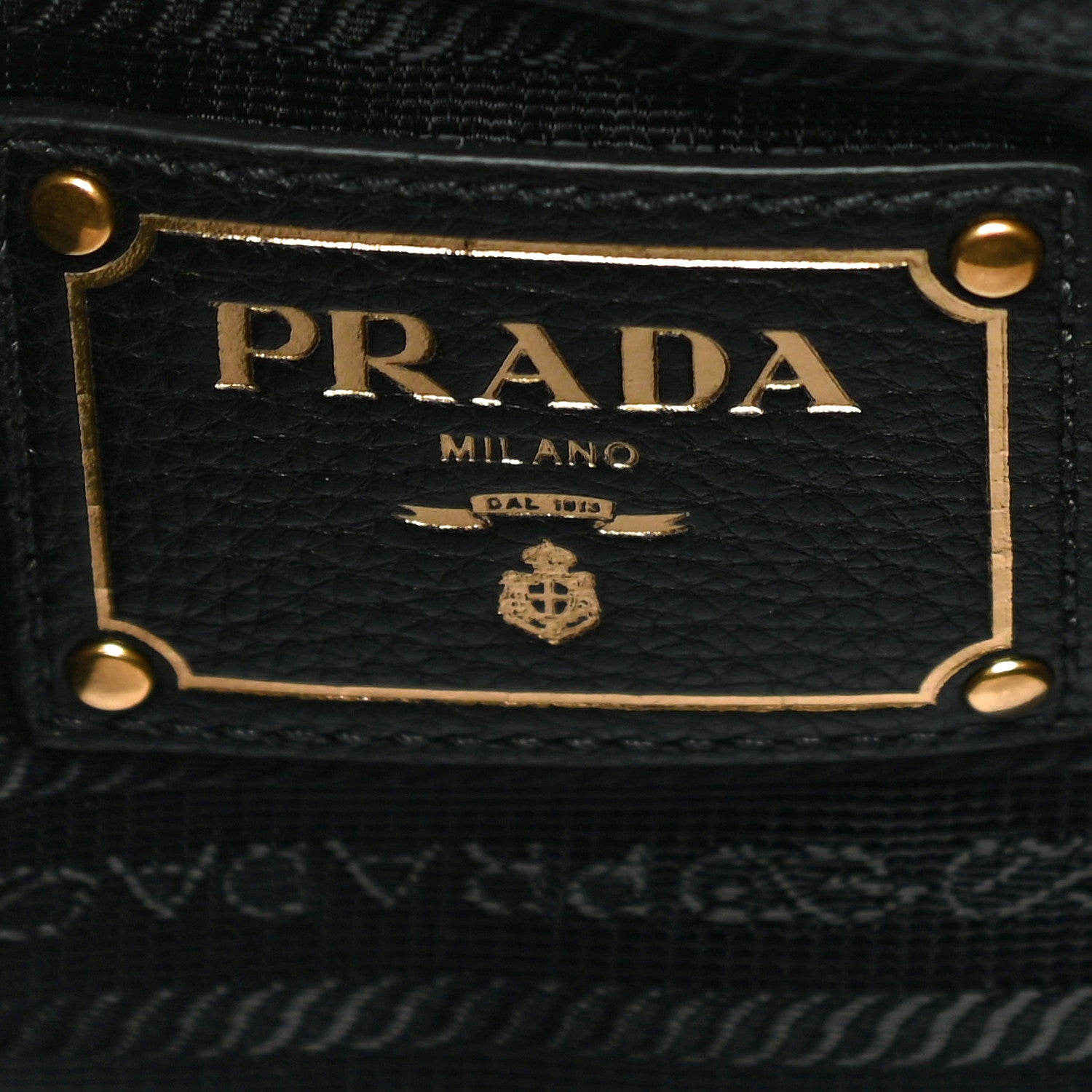 Prada Vitello Phenix Embossed Logo Hobo Black 6 of 9