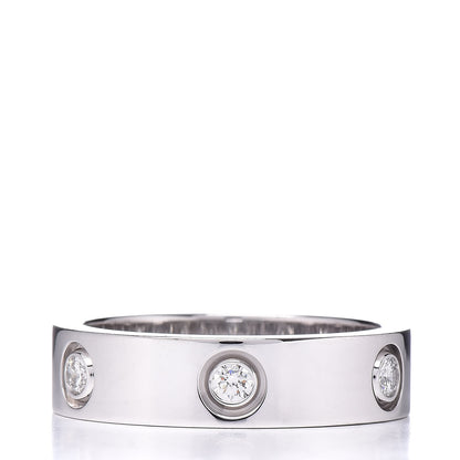 Cartier 18K White Gold 6 Diamond 5.5mm LOVE Ring 58 8.25 3 of 7
