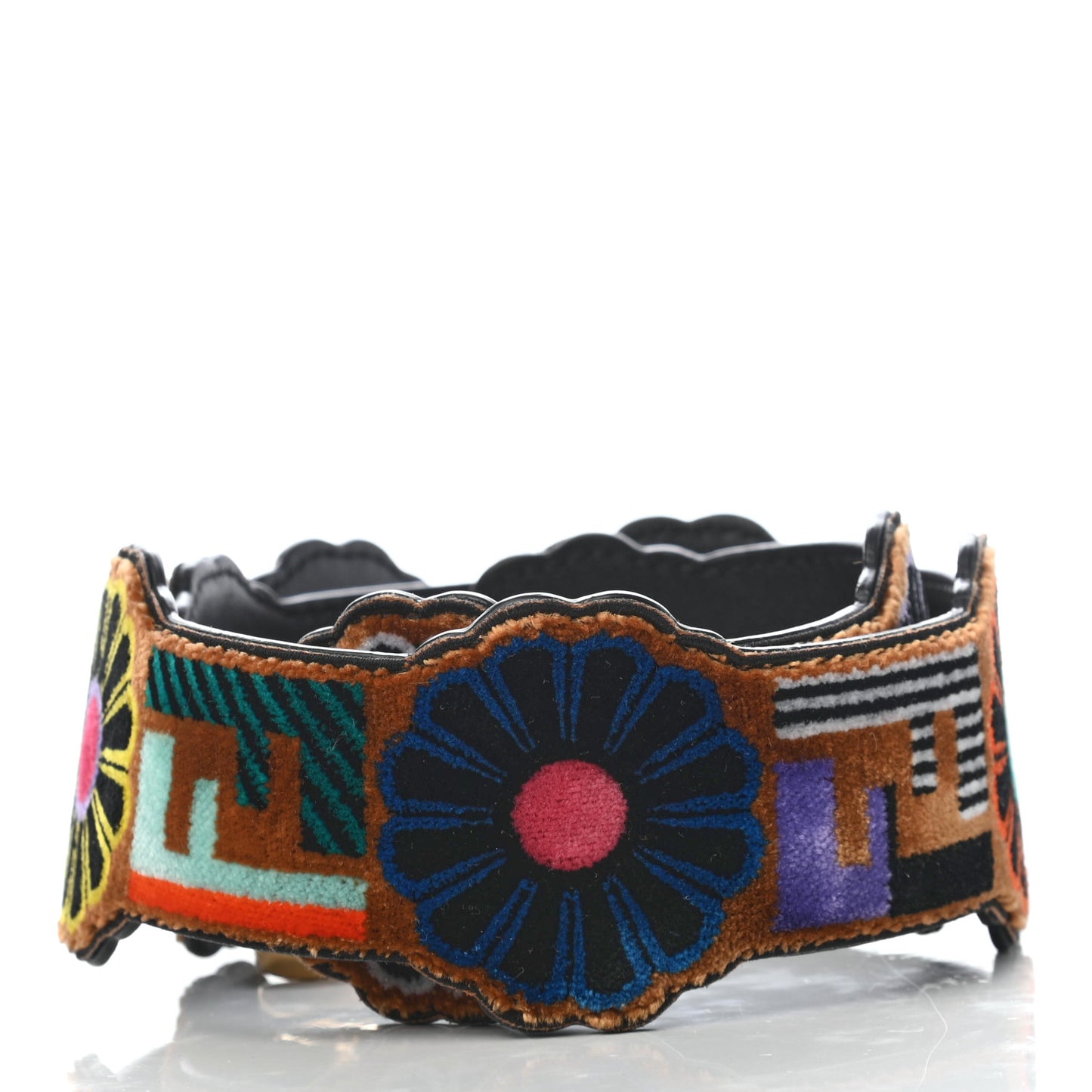 Velvet Vitello Dolce Fun Fair Embroidered Strap You Tobacco Multicolor