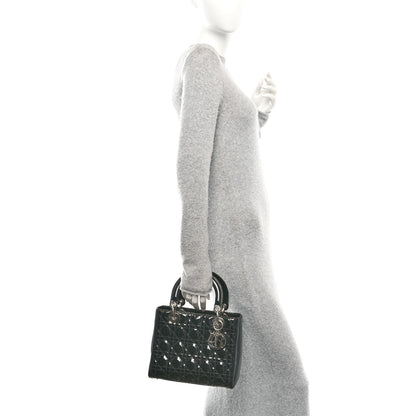 Christian Dior Patent Cannage Medium Lady Dior Black 2 of 10