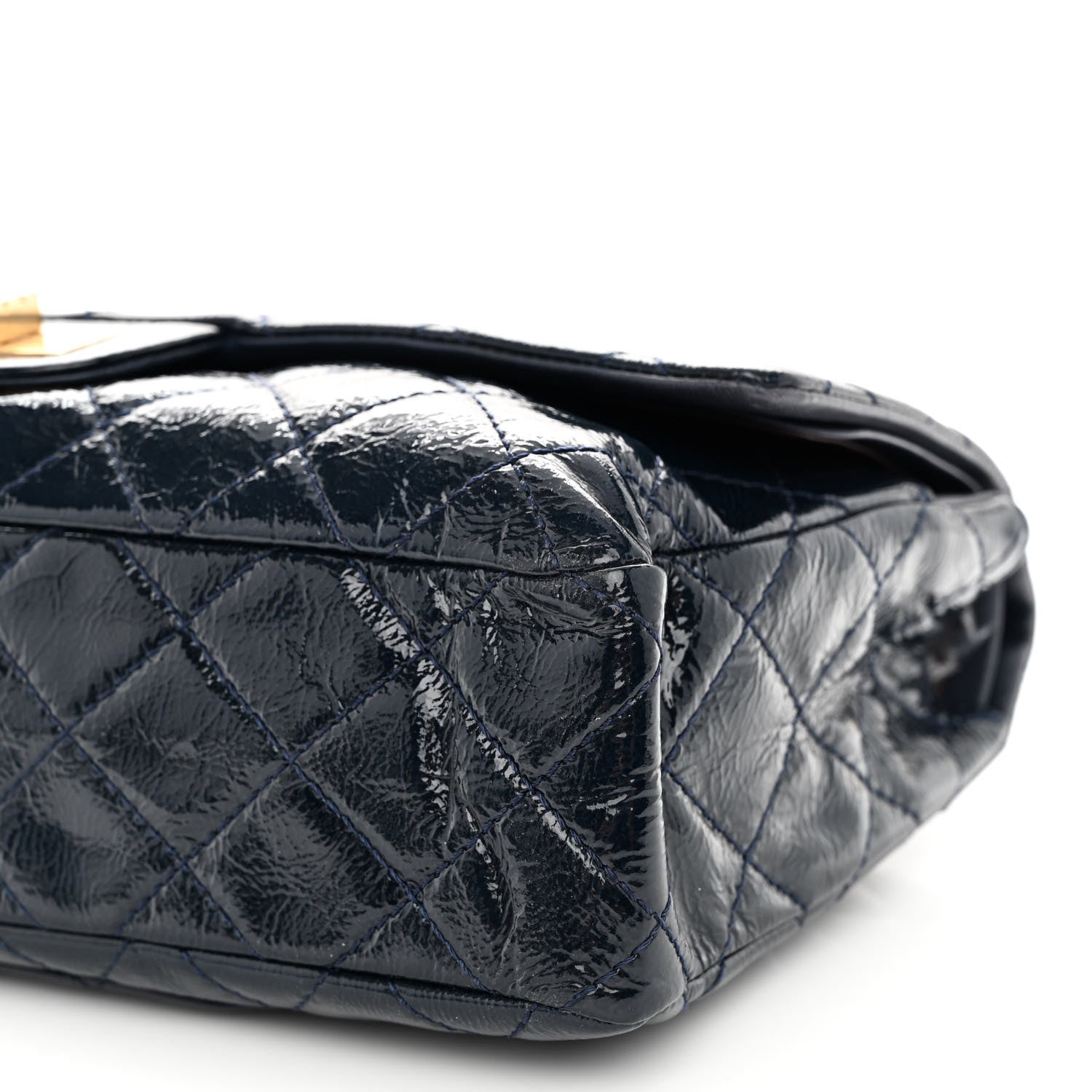 Chanel Distressed Patent Quilted 2.55 Reissue 226 Flap Navy 10 of 10