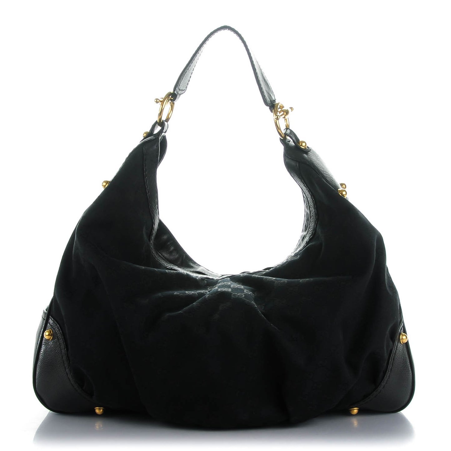 Monogram Large Jockey Hobo Black