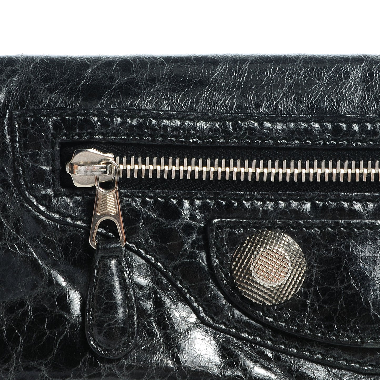 Agneau Giant 21 Silver Hardware Envelope Clutch Anthracite
