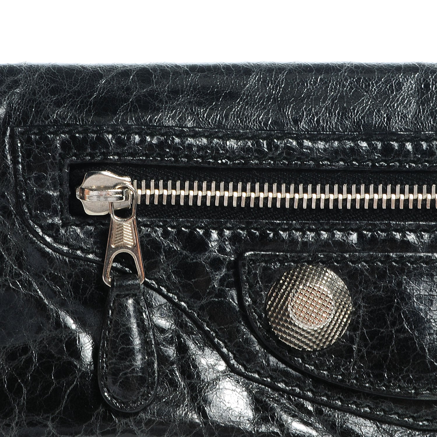 Balenciaga Agneau Giant 21 Silver Hardware Envelope Clutch Anthracite 8 of 8
