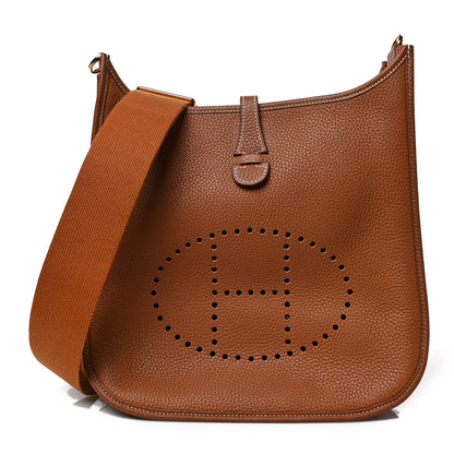 Hermes Taurillon Clemence Evelyne III PM Gold 1 of 8