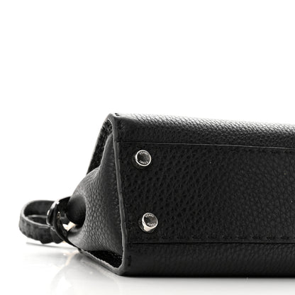 Fendi Cuoio Romano Selleria Bi-Color Mini Peekaboo Iconic Satchel Black Mou 9 of 10