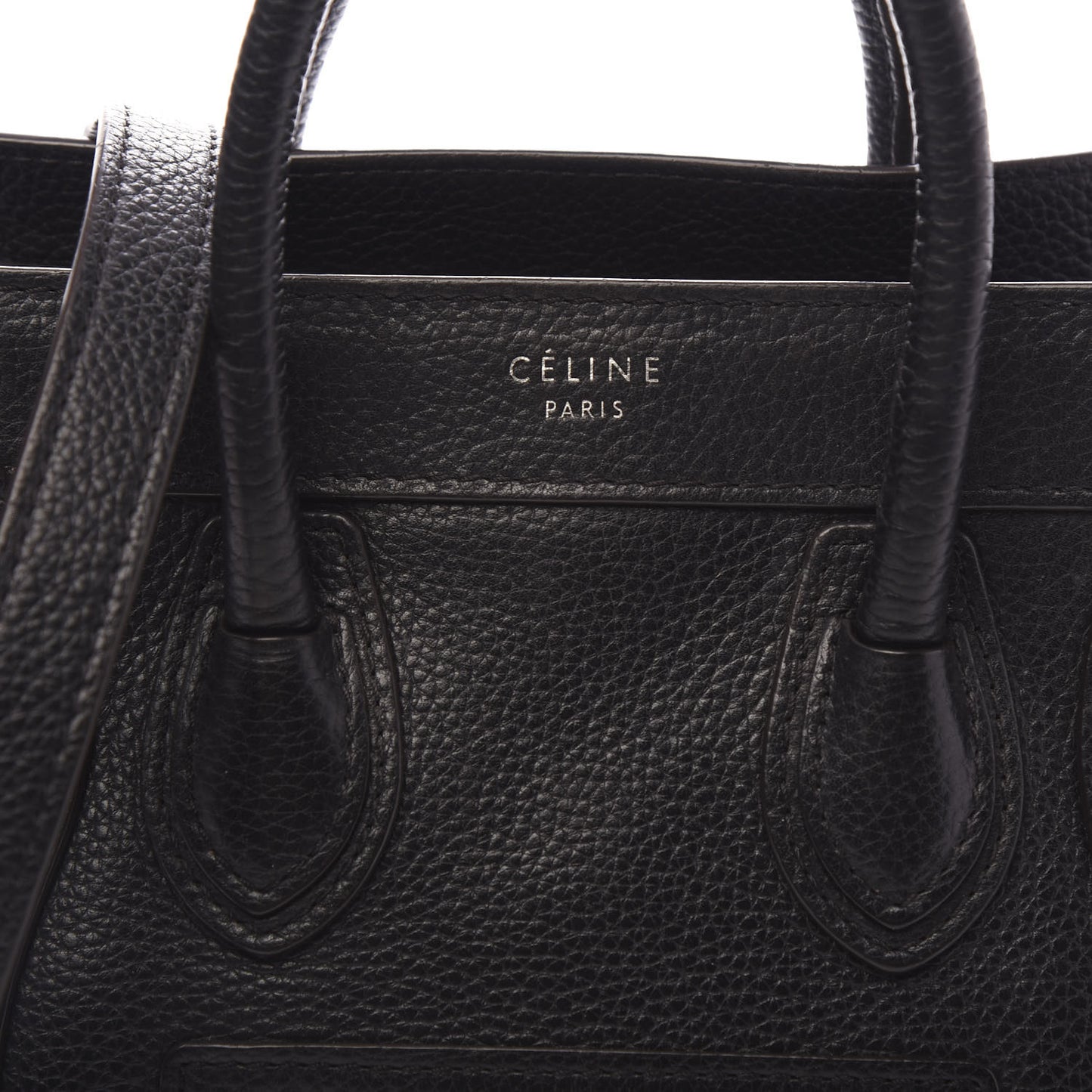 Drummed Calfskin Nano Luggage Black