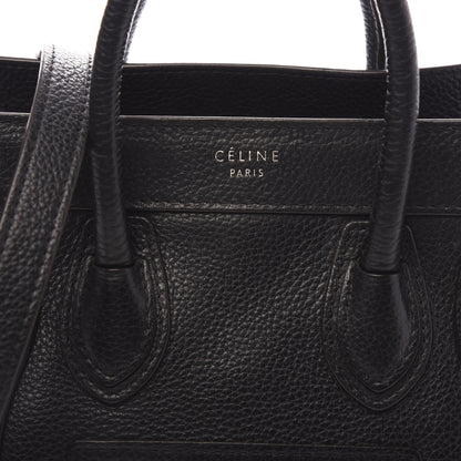 Celine Drummed Calfskin Nano Luggage Black 10 of 11