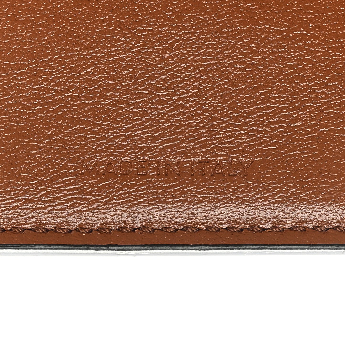 Textile Calfskin Small Triomphe Wallet Natural Tan